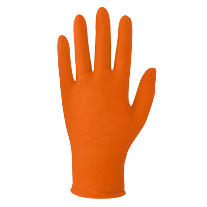 Guantes Desechables de Nitrilo Color Naranja (100 pz)