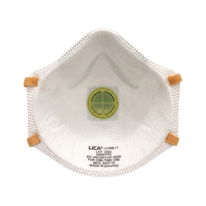 Mascarillas N95 para Particulas Sólidas con Válvula (10 pz)