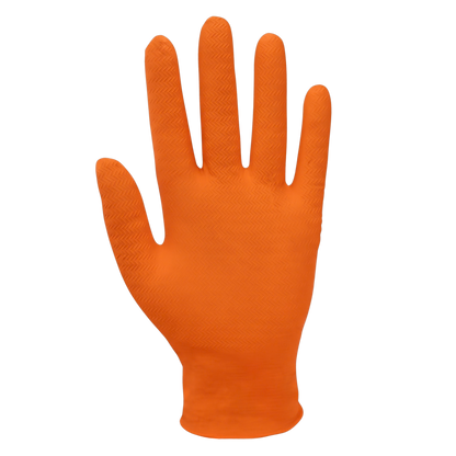 Guantes Desechables de Nitrilo Color Naranja (100 pz)