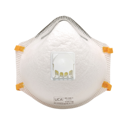 Mascarillas N95 para Particulas Sólidas con Válvula (10 pz)
